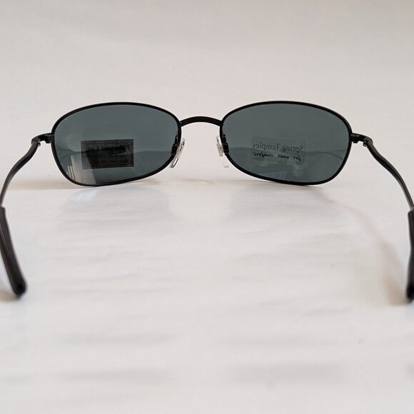 NWT Vintage 90's Rectangle Metal Sports Polarized Sunglasses (M. Black) - Picture 4 of 5